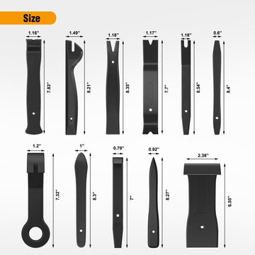 11 Pcs Nylon Auto Trim Removal Tool Kit Black